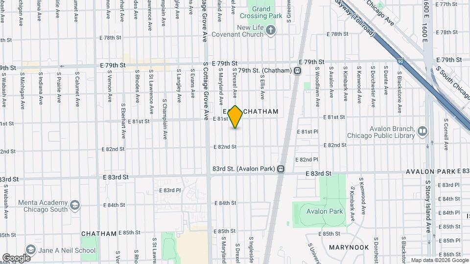 8144 S Drexel Ave Map and Location Details