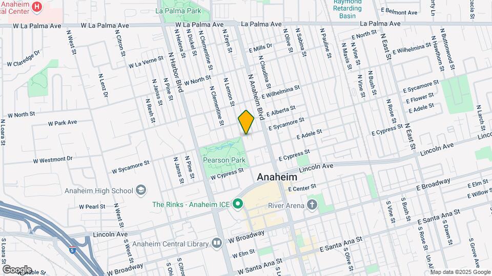 424 N Lemon St Map and Location Details