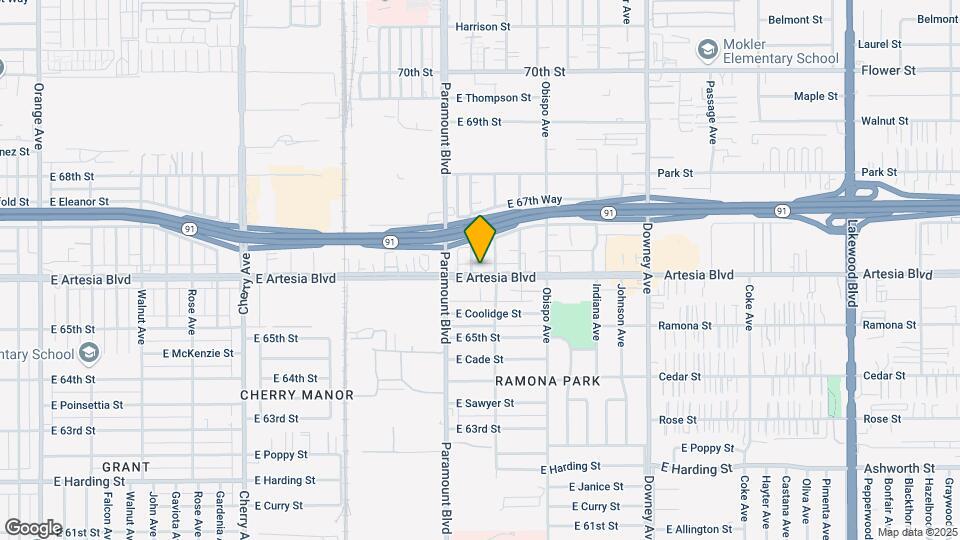 2921 E Artesia Blvd Mapa y Detalles de la Ubicación