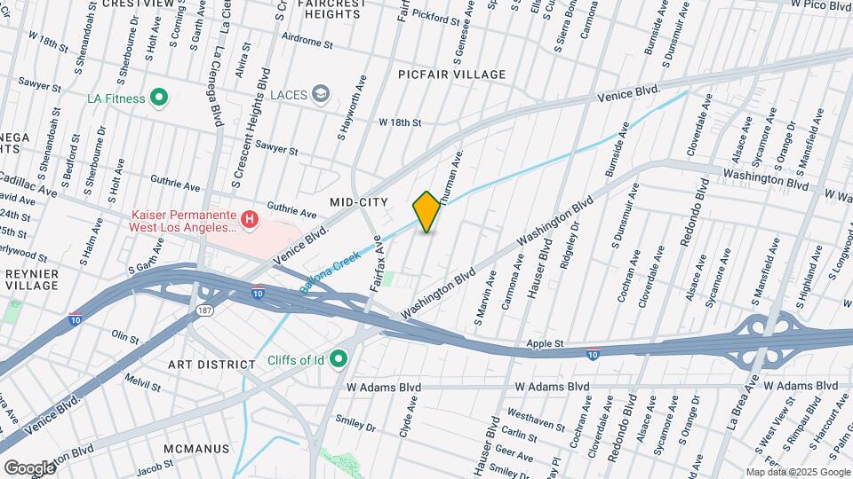 2121 Thurman Ave Map and Location Details