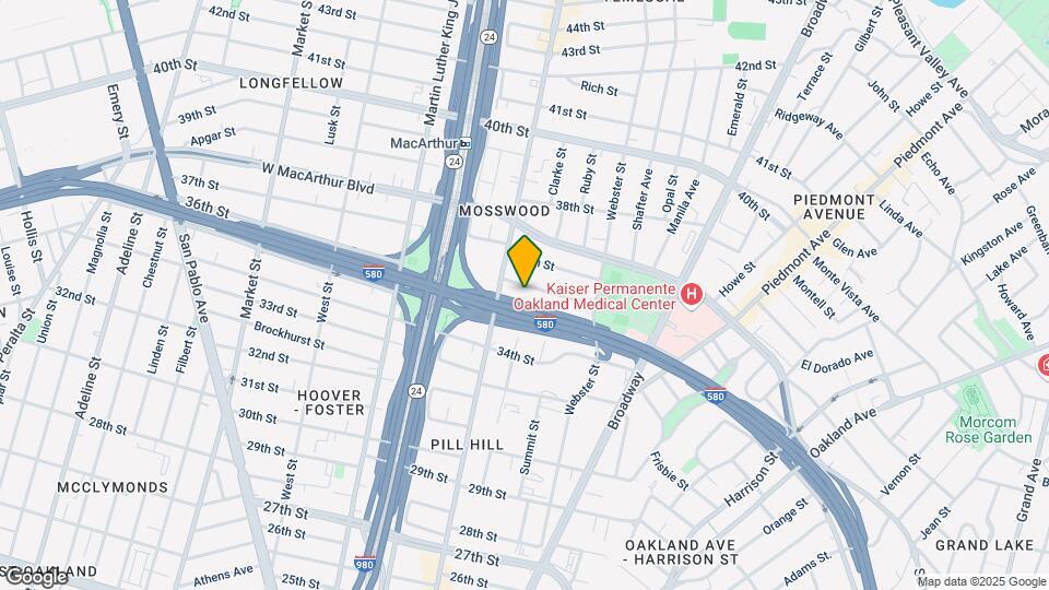 485 36th St Map and Location Details