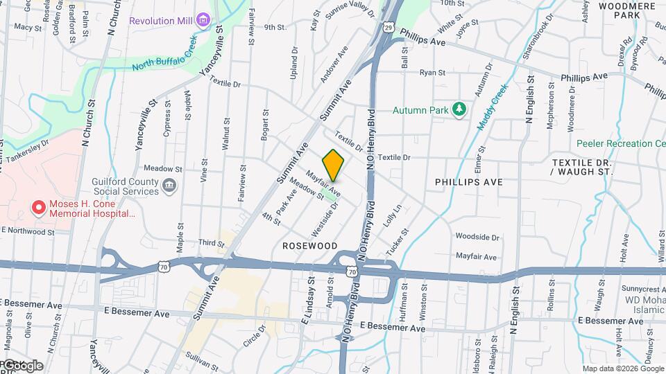 1401 Mayfair Ave Map and Location Details