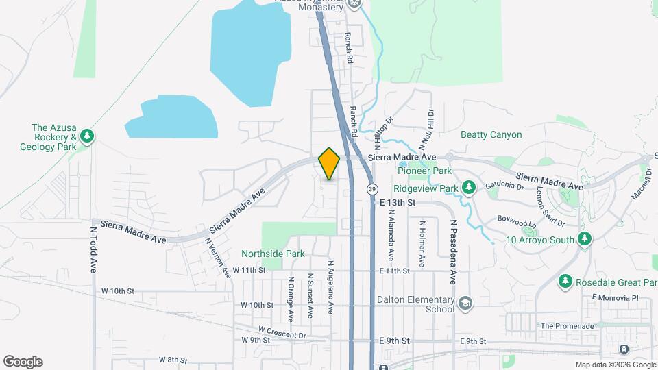 1215 N San Gabriel Ave Map and Location Details