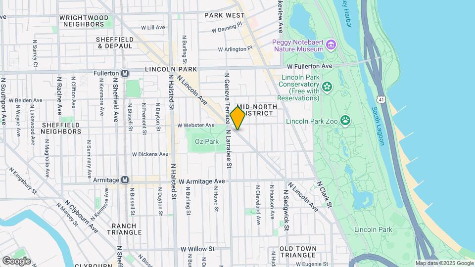 2150 N Lincoln Ave Map and Location Details