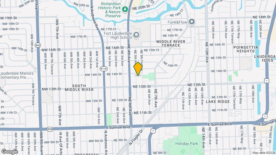 1332 NE 5th Ave Map and Location Details