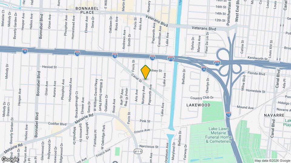 401 Nursery Ave Map and Location Details