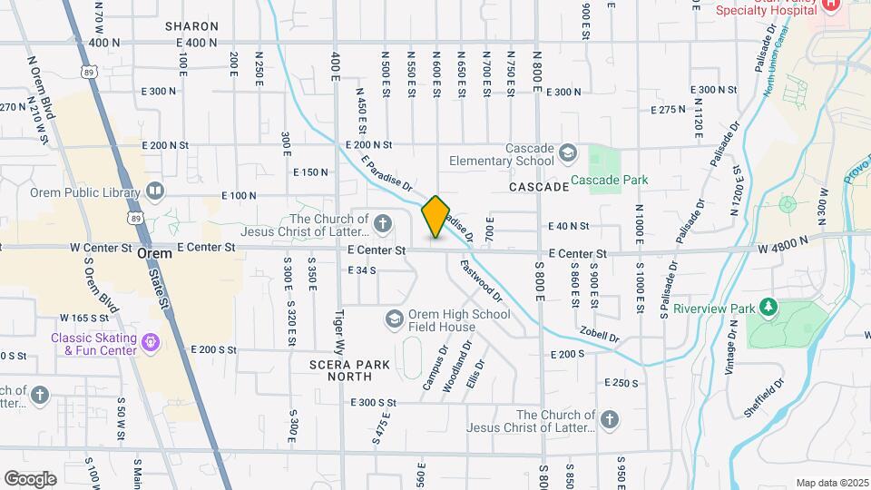 595 Center St Map and Location Details