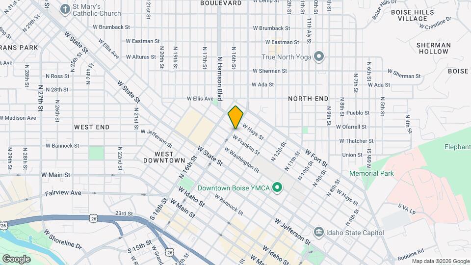 1424 W Franklin St Mapa y Detalles de la Ubicación