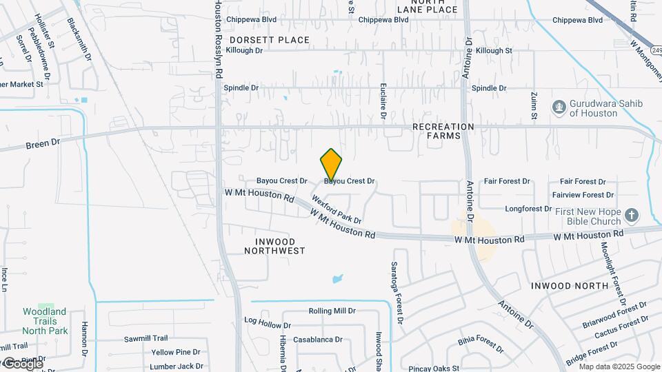 6607 Bayou Crest Dr Map and Location Details