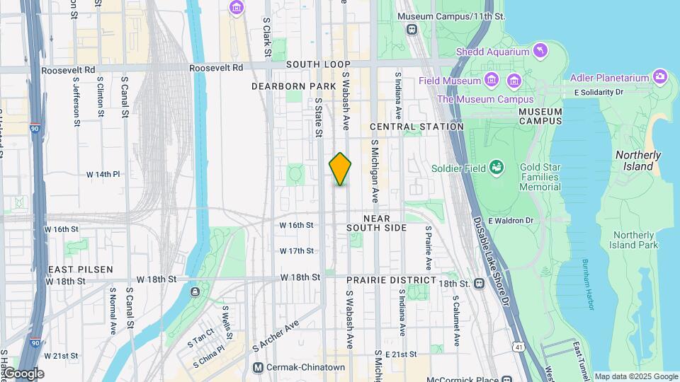 1516 S Wabash Ave Map and Location Details