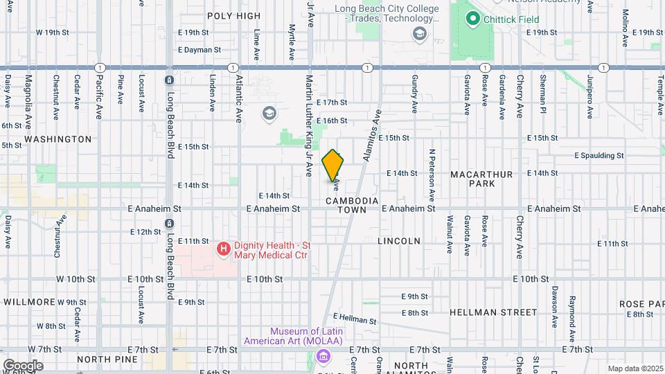 1353-1357 Lemon Ave Map and Location Details