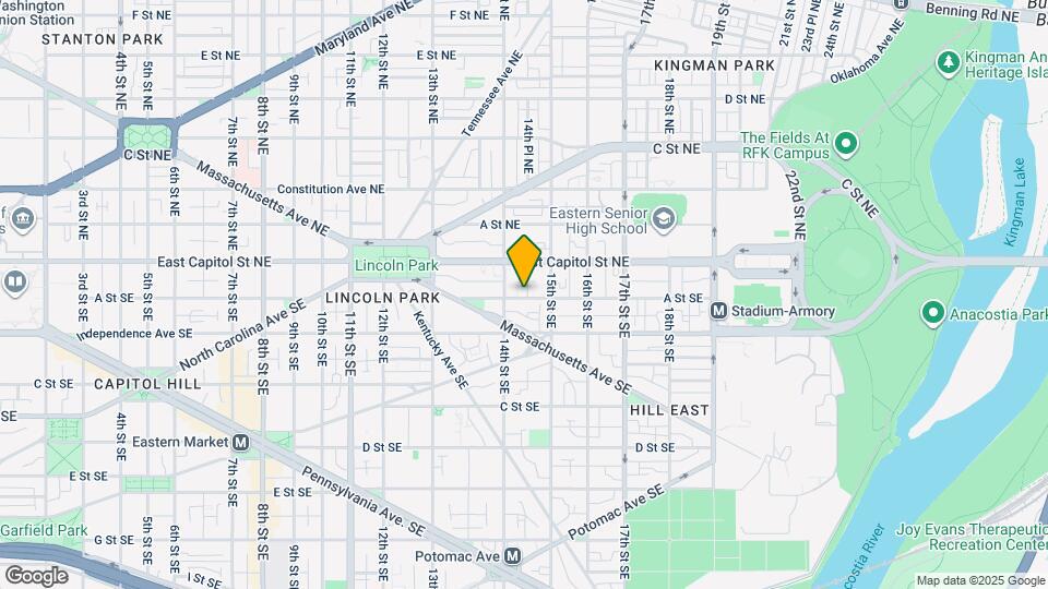 1412 A St SE, Unit Lincoln Park-Capitol Hill Map and Location Details