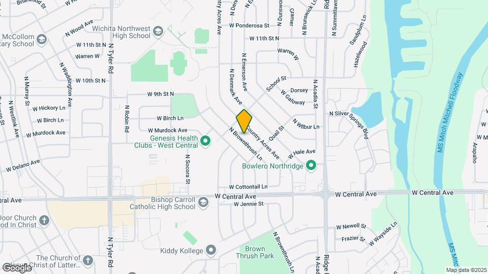 900 N Brownthrush Ln Map and Location Details