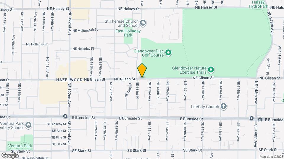 13186 NE Glisan St Map and Location Details