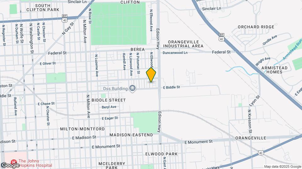 1215 N Ellwood Ave Map and Location Details