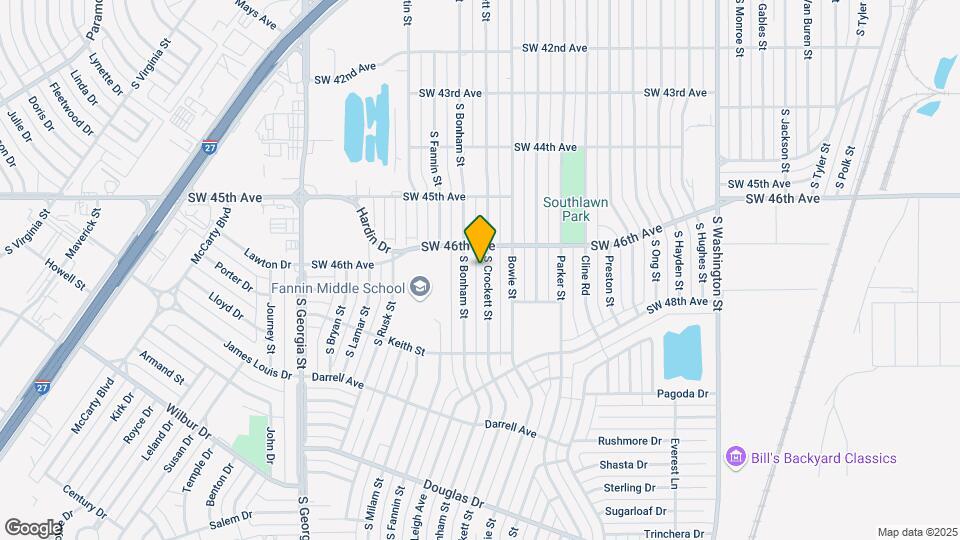4610 S Crockett St Map and Location Details