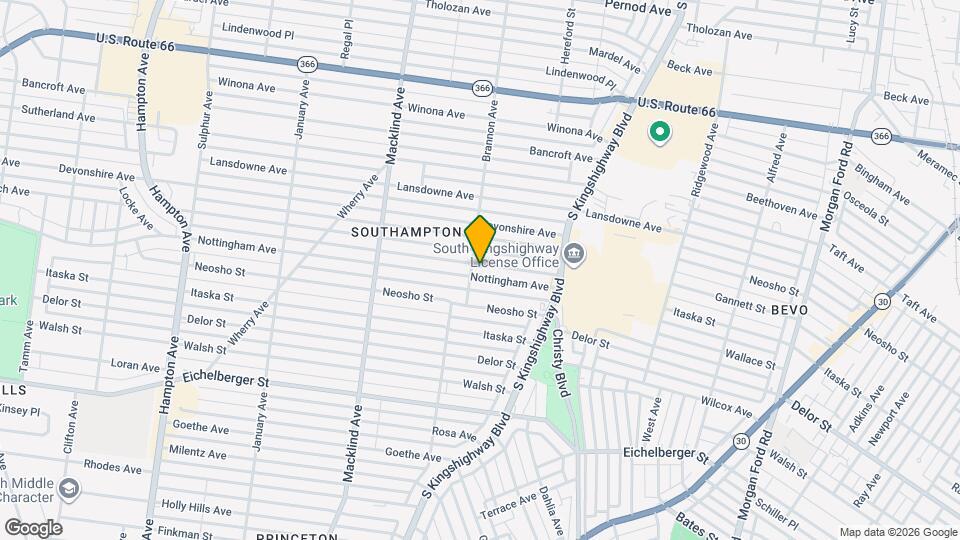 5043 Nottingham Ave, Unit 1 West Mapa y Detalles de la Ubicación