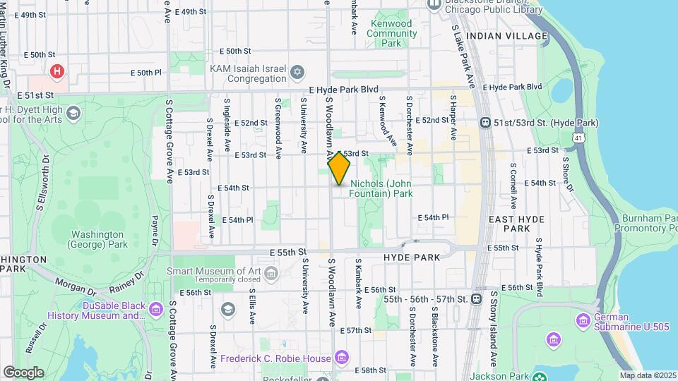 5401-5403 S. Woodlawn Avenue Mapa y Detalles de la Ubicación