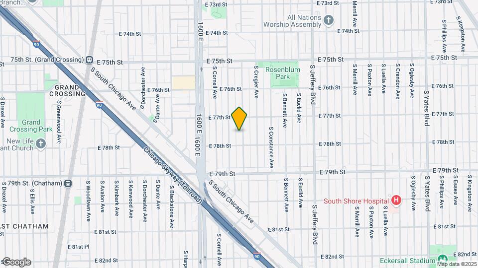 7738 S Ridgeland Ave Map and Location Details