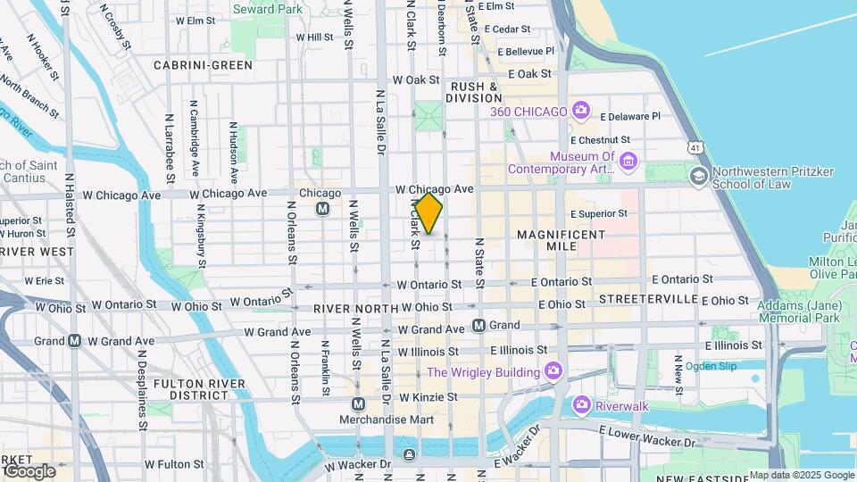 77 W Huron St Map and Location Details