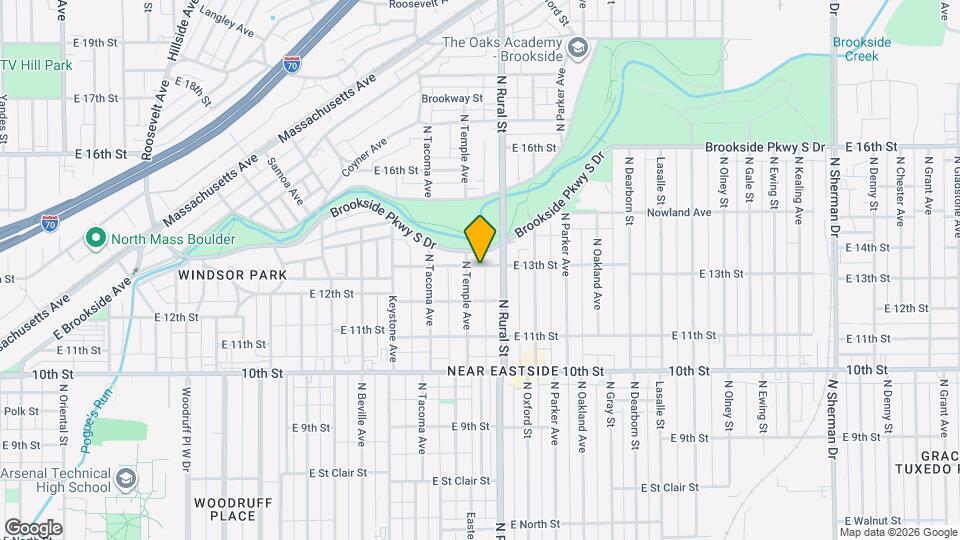 2605 E 13th St Map and Location Details