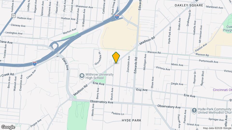 3580 Burch Ave Map and Location Details