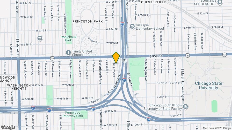 9533 S Perry Ave Map and Location Details