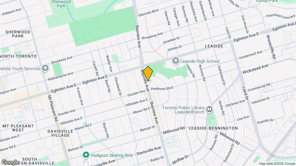 1751 Bayview Ave Map and Location Details