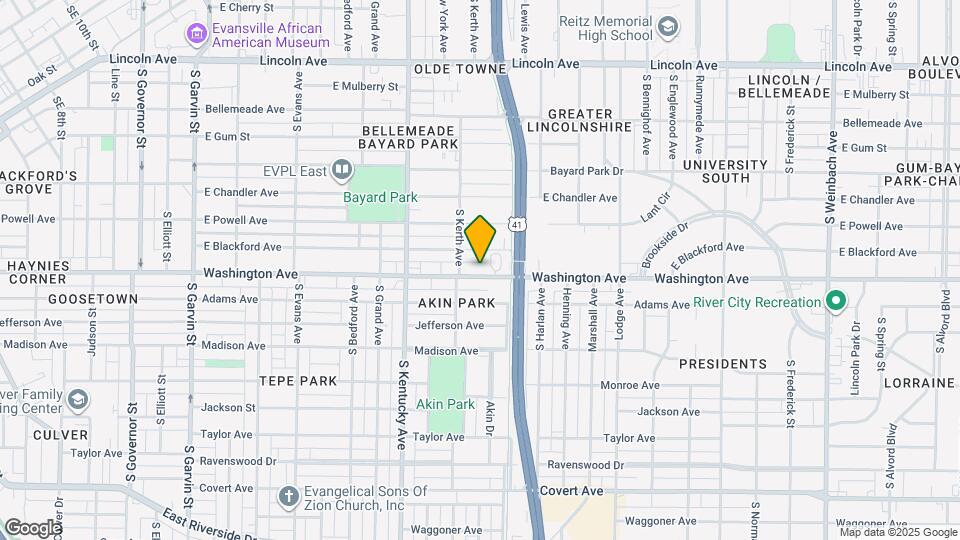 1124 Washington Ave Map and Location Details