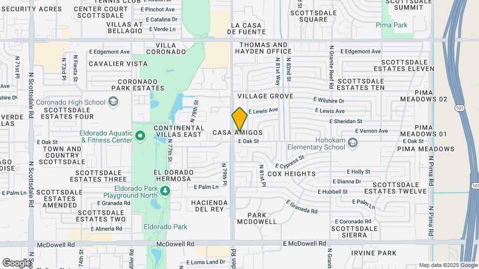 8058 E Oak St Mapa y Detalles de la Ubicación