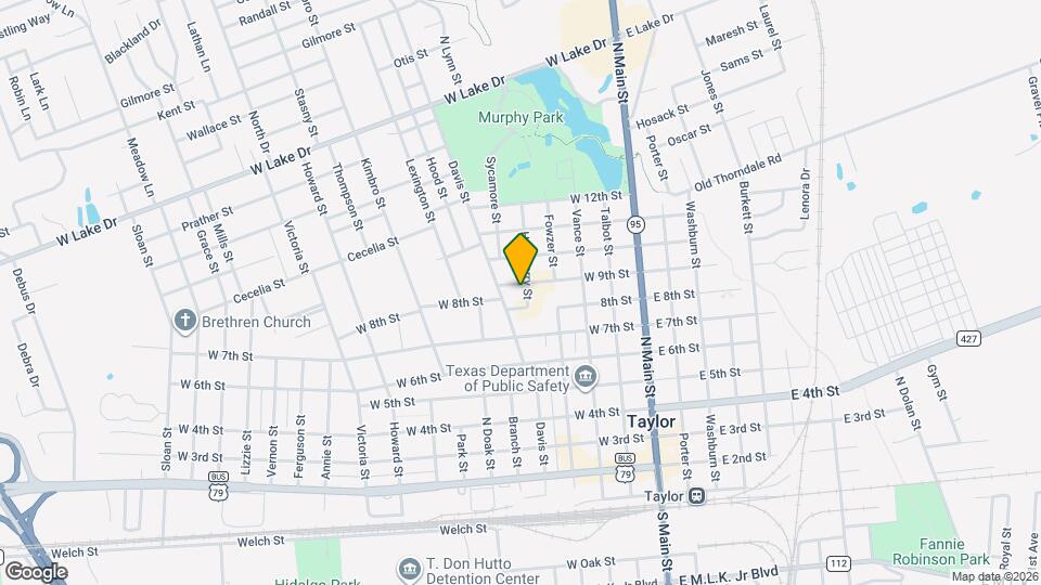 819 Hackberry St, Unit J Map and Location Details