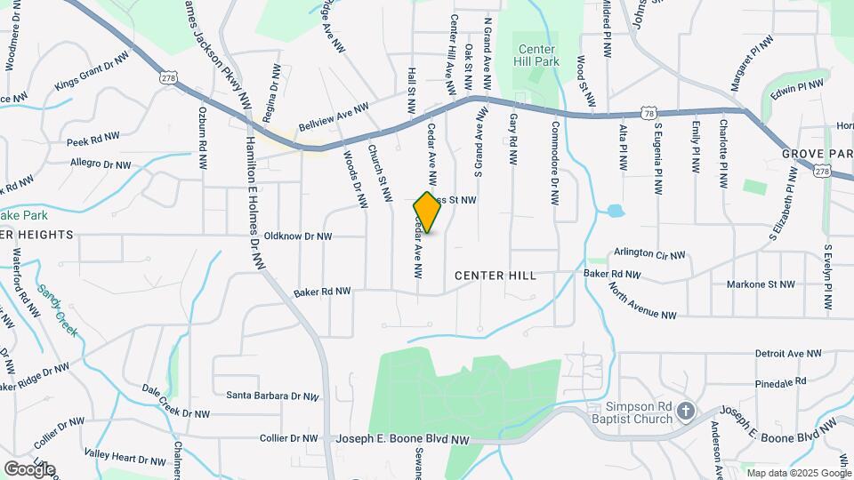 605 Cedar Ave NW Map and Location Details