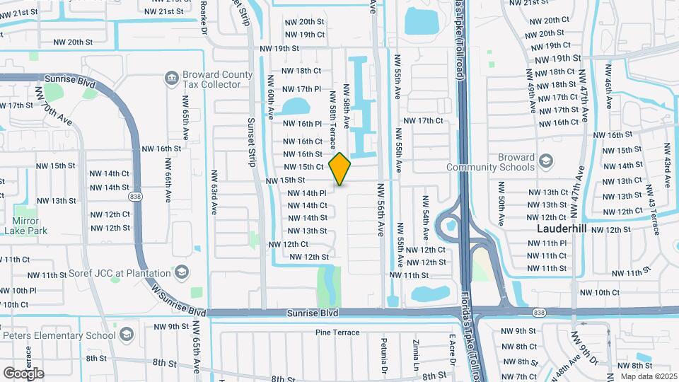 1470 NW 58th Ter Map and Location Details