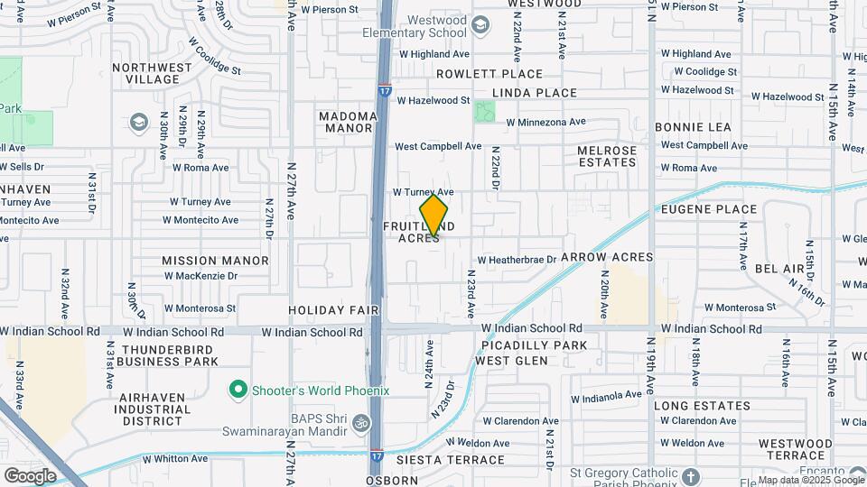 2341 W Glenrosa Ave Map and Location Details
