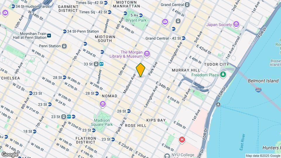 45 E 33rd St Map and Location Details