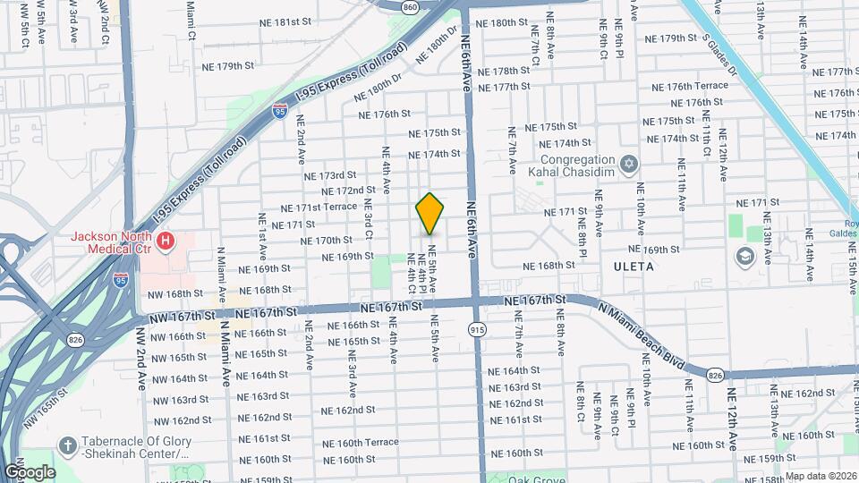 490 NE 170th St Map and Location Details