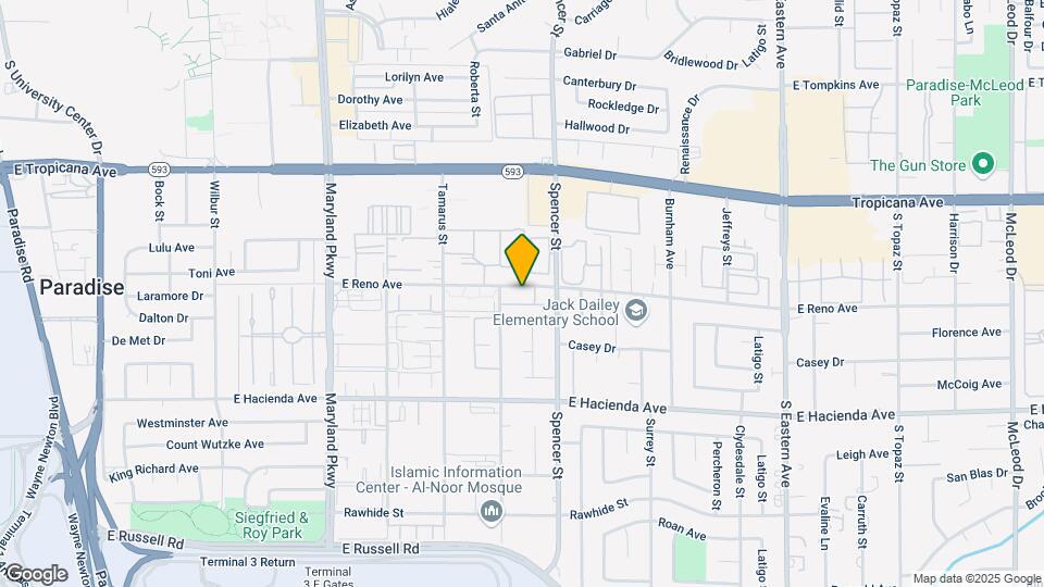 1751 E Reno Ave Map and Location Details