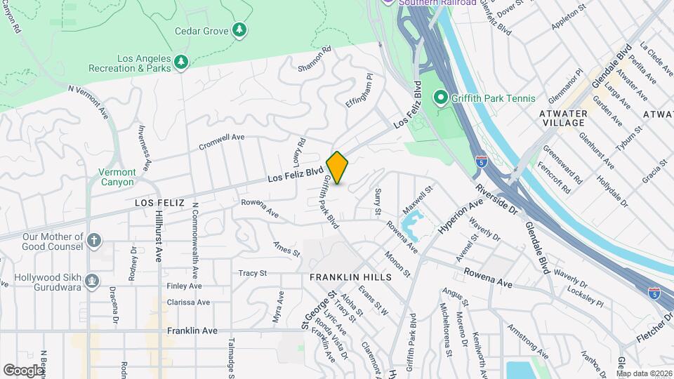 3320 Griffith Park Blvd Map and Location Details