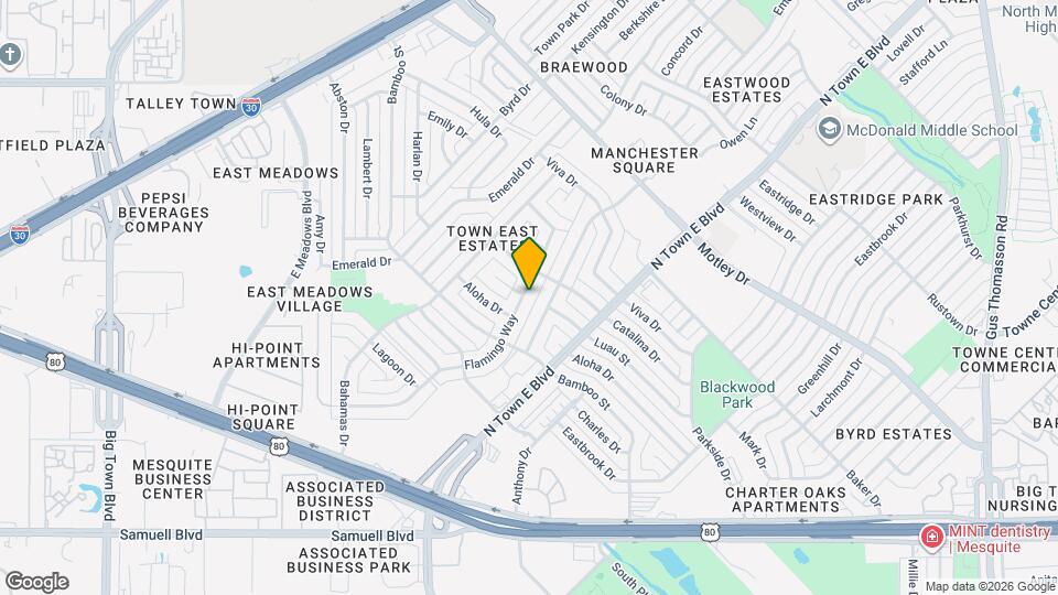 3516 Flamingo Way Map and Location Details