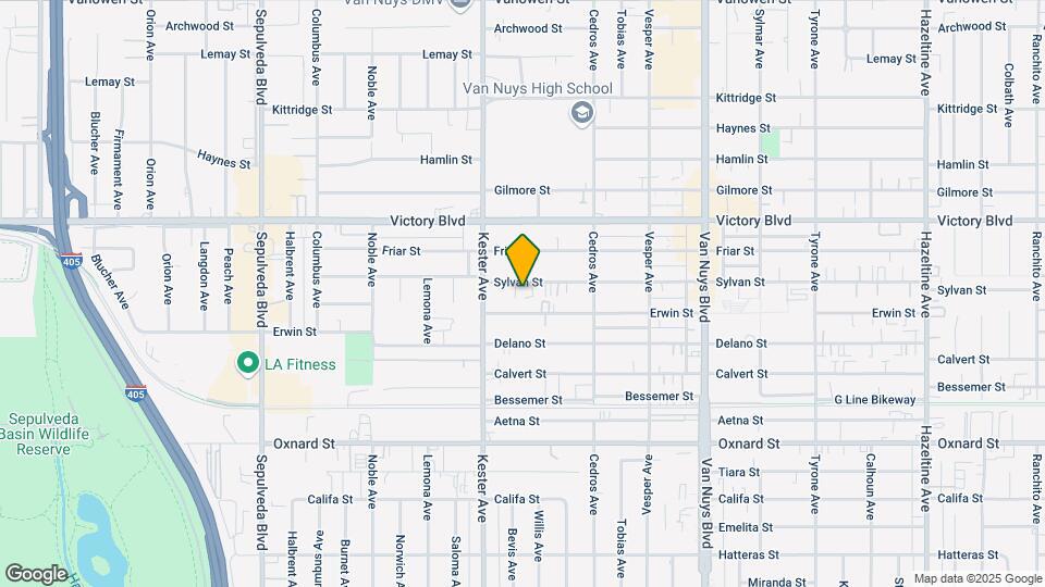 14810 Sylvan St Map and Location Details