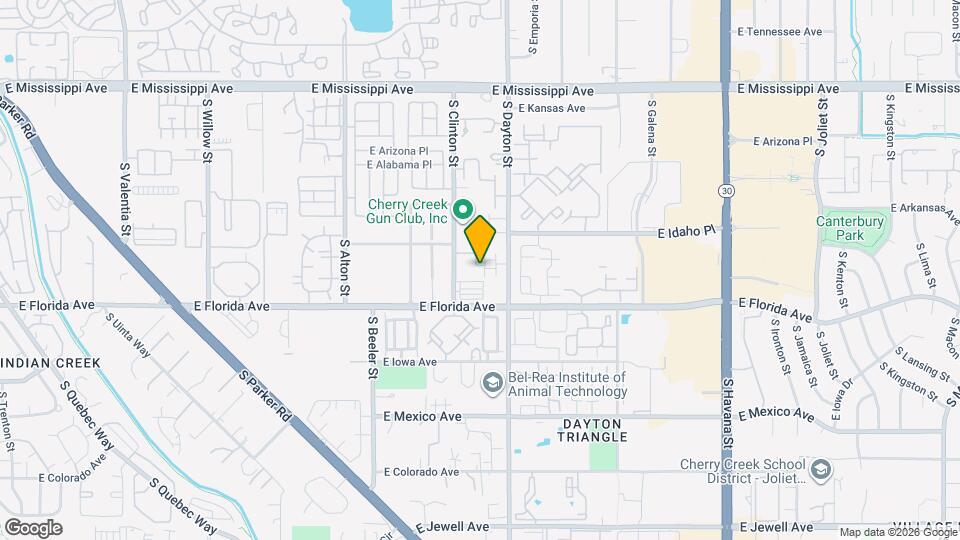 9612 E Arkansas Pl Mapa y Detalles de la Ubicación