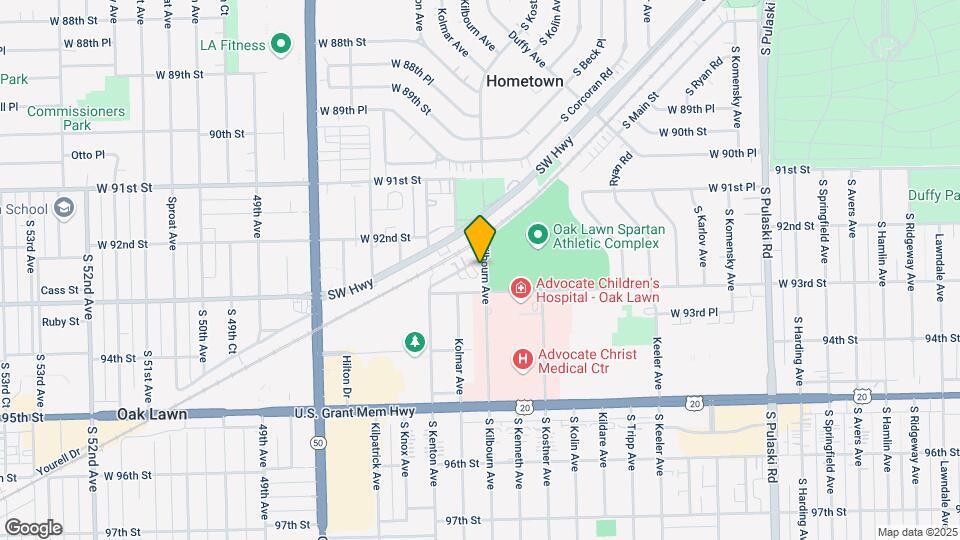 9220 S Kilbourn Ave Map and Location Details