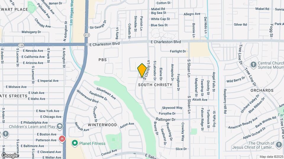 1567 S Christy Ln Map and Location Details