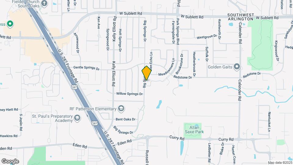 6405 Big Springs Dr Map and Location Details