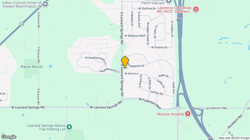 3617 S Leonard Springs Rd Map and Location Details