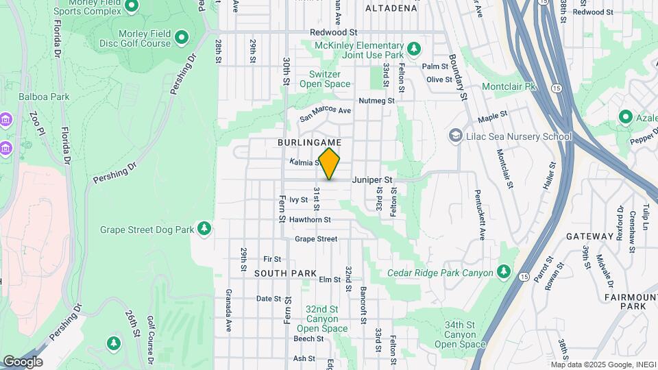3129-3141 Juniper St Map and Location Details