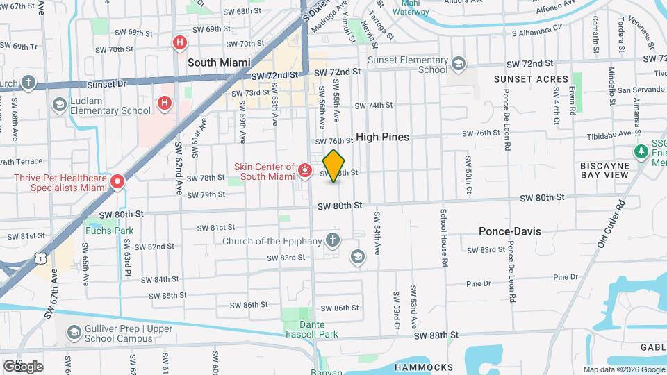7880 SW 55th Ave Map and Location Details