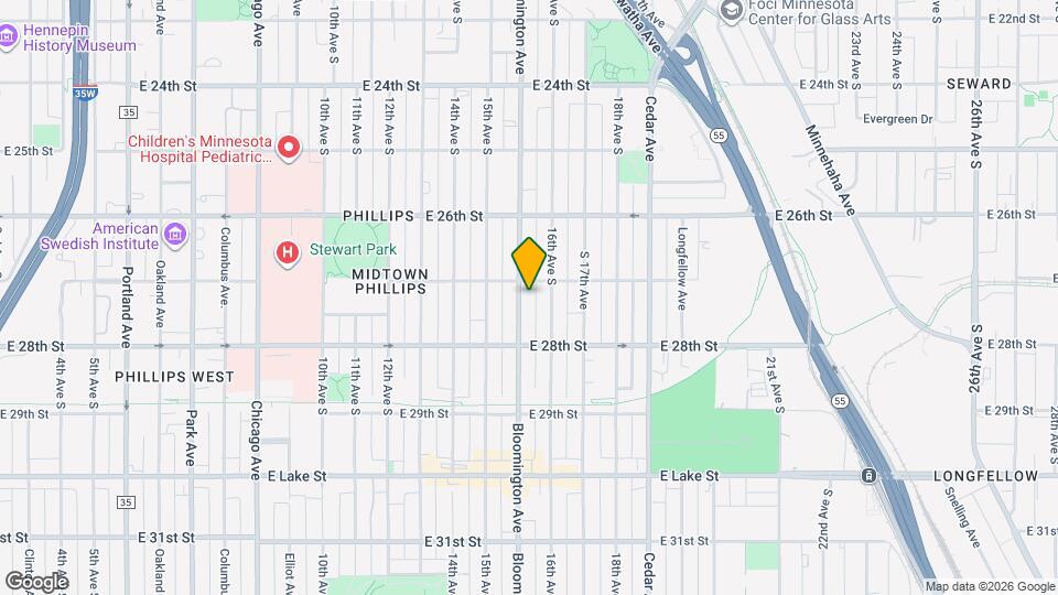 2709 Bloomington Ave Map and Location Details