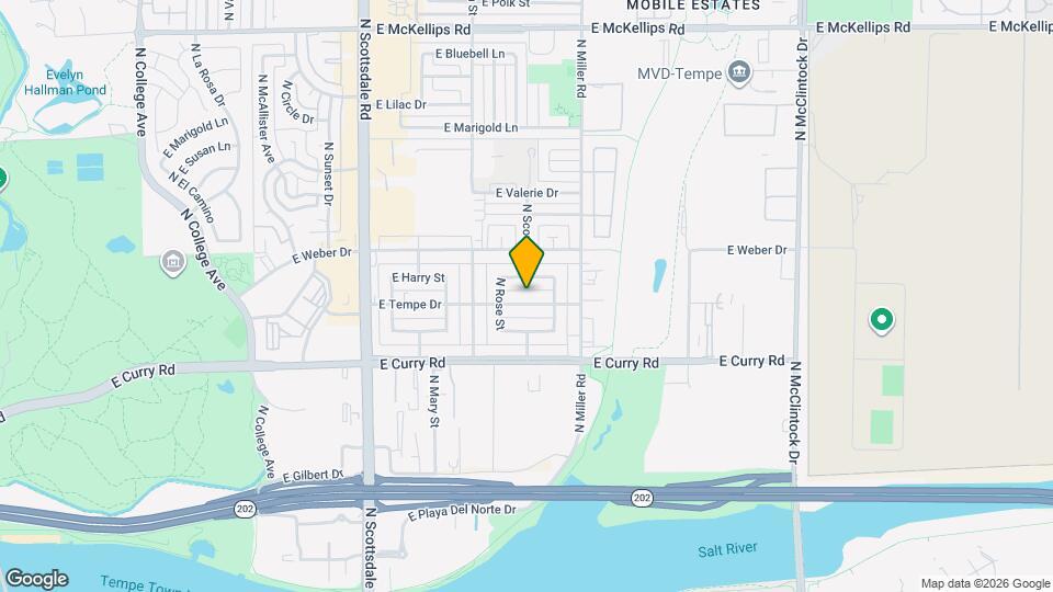 1154 E Tempe Dr Map and Location Details