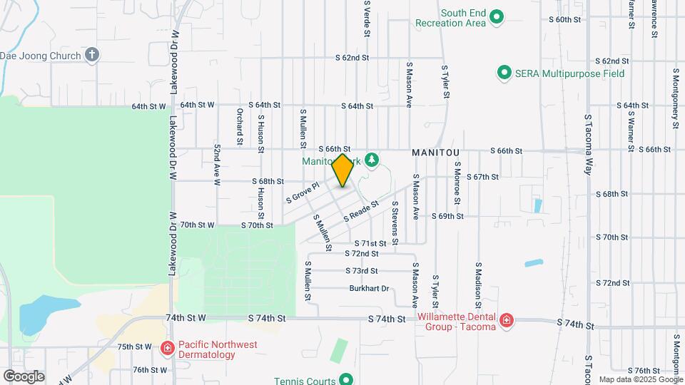 4615 S American Lake Blvd Map and Location Details